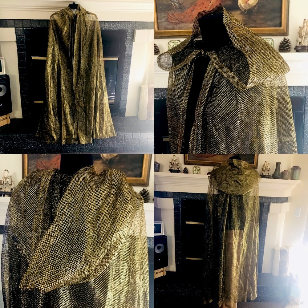 SOLD on Mercati - Sheer Gold Dust Woman Renaissance Cape